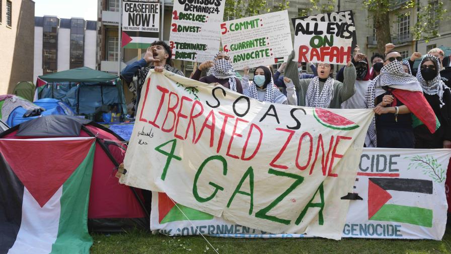 El gobierno británico trata de evitar unas protestas propalestinas como las de los campus de EEUU