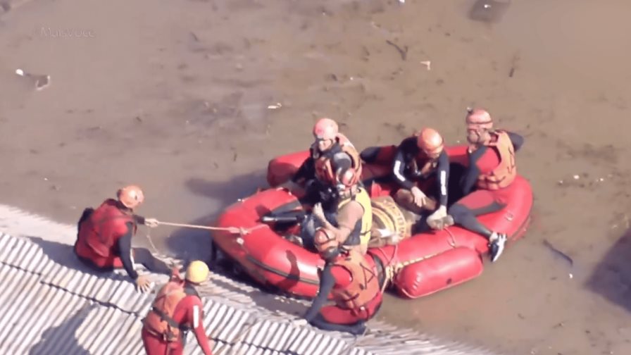 Rescate de un Caballo Varado en Inundaciones de Brasil