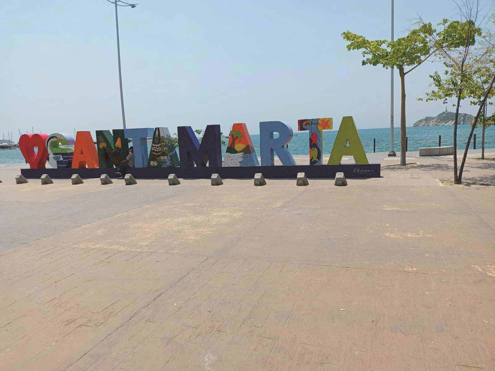 El parador fotográfico del muelle de Santa Marta.