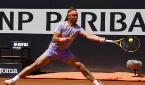 Rafael Nadal reacciona ante Zizou Beggs y avanza a segunda ronda en el Masters 1000 de Roma