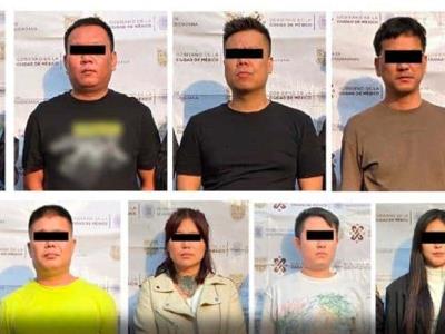 Detienen a 11 chinos en México por drogas y explotación sexual