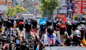 Abinader se hace acompañar de motoconchistas en caravanas en Los Alcarrizos y SDO