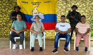 Dejan en libertad a cuatro personas secuestradas por disidentes de las FARC en Colombia