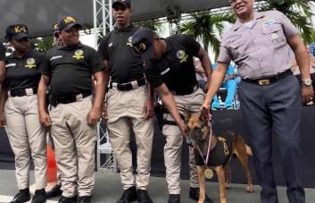 Policía Nacional despide con honores a Beker, integrante de la Unidad Canina K-9