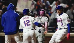 Nimmo supera lesión, entra y pega jonrón de 2 carreras para el triunfo de los Mets 4-3 ante Bravos