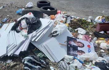 Resaca electoral deja cúmulo de basura en el Distrito Nacional