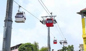 No es la primera vez que el Teleférico de Santo Domingo se detiene con pasajeros en cabinas