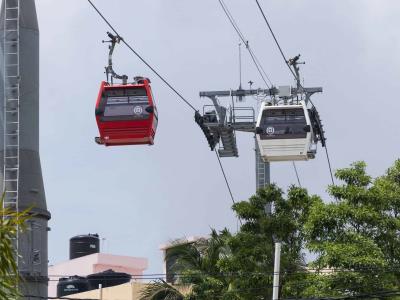 Restablecen servicio de la Línea 1 del Teleférico de Santo D
