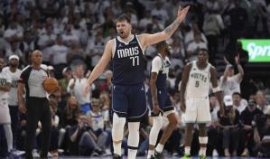Doncic conduce a Mavericks a triunfo sobre Wolves en 1er partido de final del Oeste