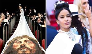 El Cristo, el impresionante diseño de Giannina Azar que lució Massiel Taveras en Cannes
