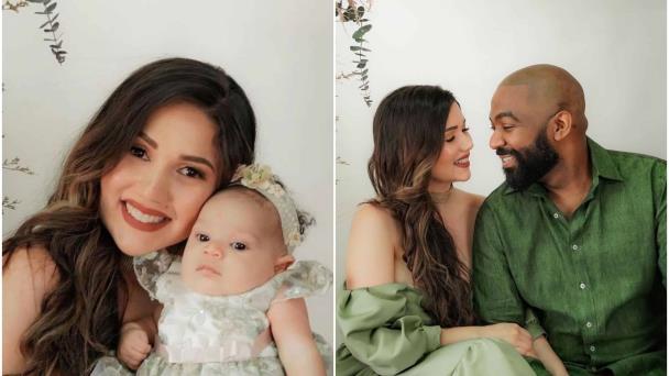 Brea Frank y su esposa Kriss Mijares presentan a su hija en el Día de las Madres