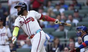 VIDEO | Marcell Ozuna pega el 17, pero con jonrón de Andujar, Oakland supera Bravos