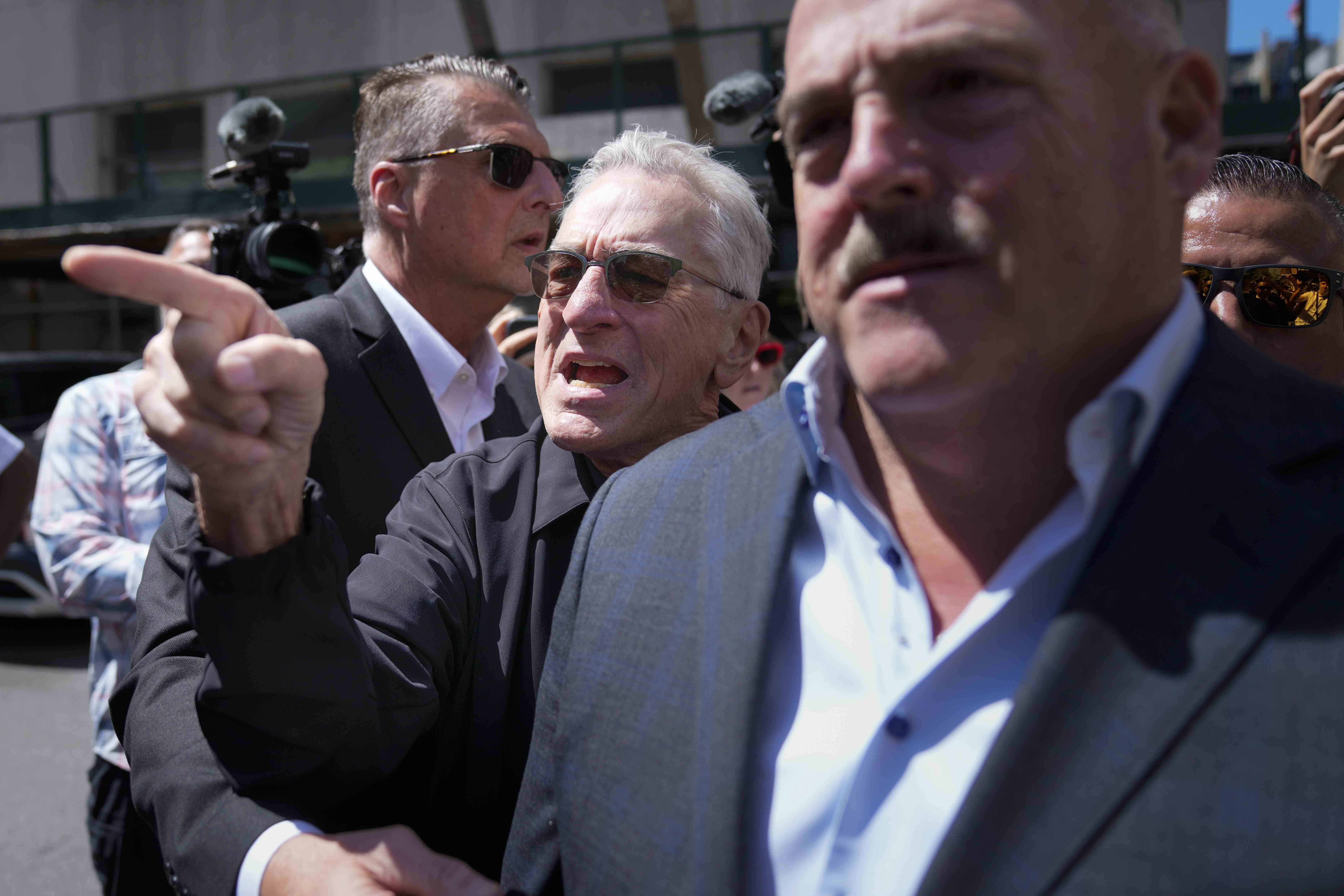 Robert de Niro durante el juicio a Trump en Nueva York