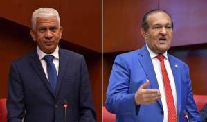 Ricardo de los Santos y Antonio Marte, dos transportistas afianzados en el Senado