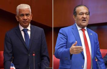 Ricardo de los Santos y Antonio Marte, dos transportistas afianzados en el Senado