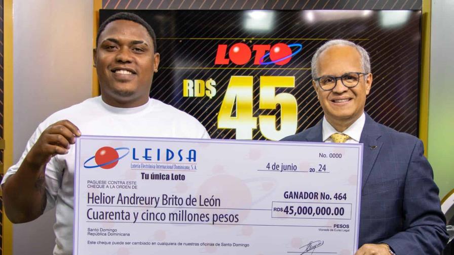 Leidsa entrega 45 millones a joven de Villa Altagracia