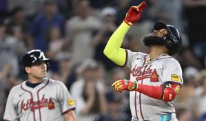 Ozuna llega a 18 jonrones y Bravos remontan para vencer a Nacionales