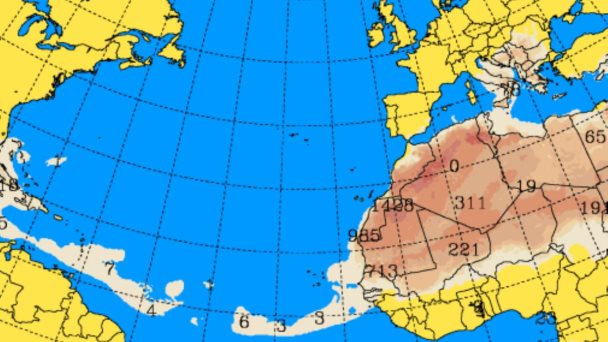 Continúa el calor y escasas lluvias este martes por sistema anticiclónico y polvo del Sahara