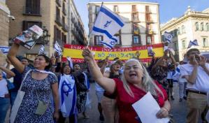 Manifestaciones de israelíes y palestinos sin incidentes en Barcelona al mediar la policía