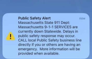 Deja de funcionar servicio de emergencia en todo Massachusetts