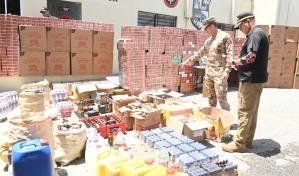 Decomisan 1,500,000 unidades de cigarrillos y otras mercancías en la frontera