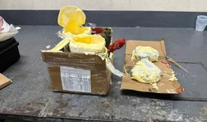 Incautan cocaína camuflada en potes de tratamiento capilar en Inposdom