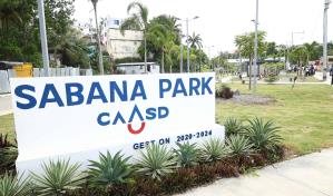 Vicepresidenta inaugura un parque, aceras y contenes en SDN