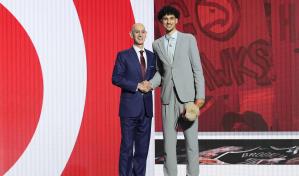 Hawks reclutan a Zaccharie Risacher como primera selección del draft de la NBA