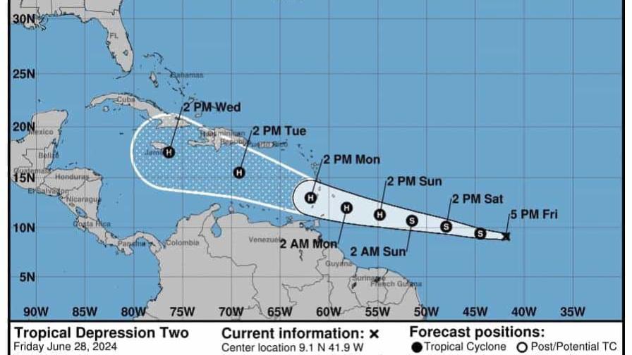 Se forma depresión tropical y se enfila hacia el territorio dominicano