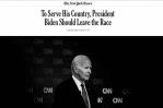 The New York Times pide a Biden que desista aunque él se considera capacitado para la reelección