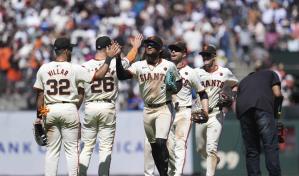 Chapman pega jonrón y Gigantes batean 10 dobles en victoria 10-4 sobre Dodgers
