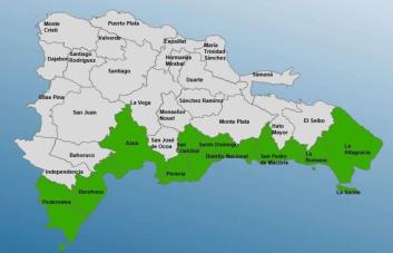 Nueve provincias y Distrito Nacional en alerta verde por oleaje asociado a huracán Beryl