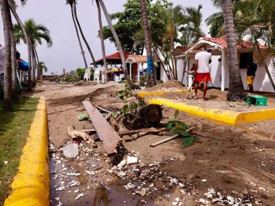 Huracán Beryl no hizo mucho daño en RD y Haití
