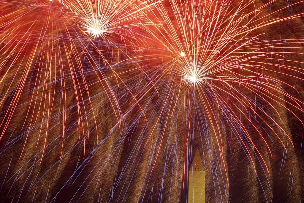 Los fuegos artificiales iluminan el cielo de EE.UU. en celebración de los 248 años de independencia