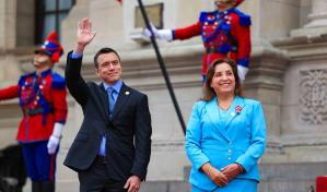 Noboa y Boluarte firman acuerdos para luchar contra la inseguridad e impulsar el empleo