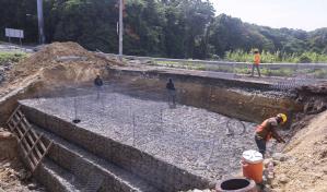 Obras Públicas construye muros de gaviones en avenida antigua Barceló