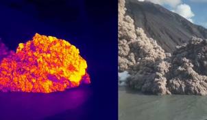 Intensa actividad de los volcanes italianos Estr&oacute;mboli y Etna: erupciones, lava y cenizas
