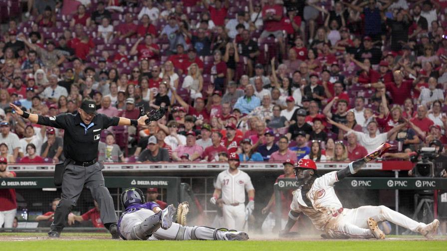 Hinds da jonrón en su debut en las mayores y Abbott lanza 7 innings en triunfo de Rojos ante Rockies