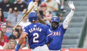Adolis García conecta HR en el 8vo y extiende racha ganadora de Rangers que vencen a Angelinos