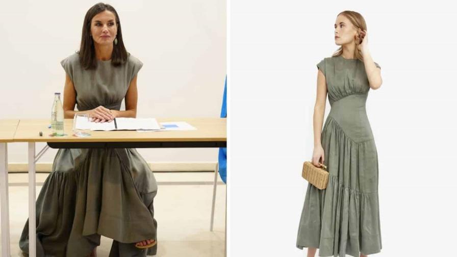 La reina Letizia de España sorprende con un vestido alquilado en apoyo a la moda circular