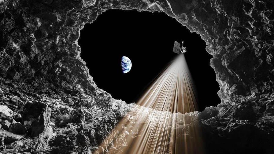 Descubren un túnel potencialmente accesible bajo la superficie de la Luna