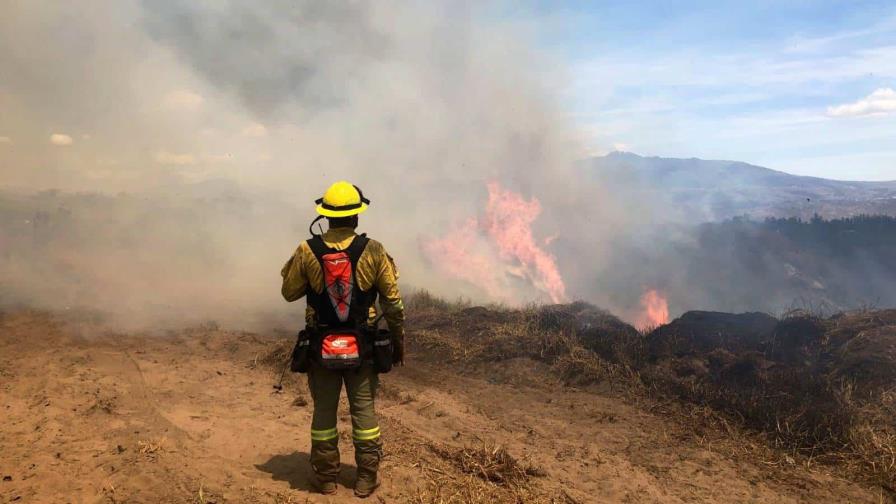 Incendio forestal consume unas 120 hectáreas de vegetación en el sur de Ecuador