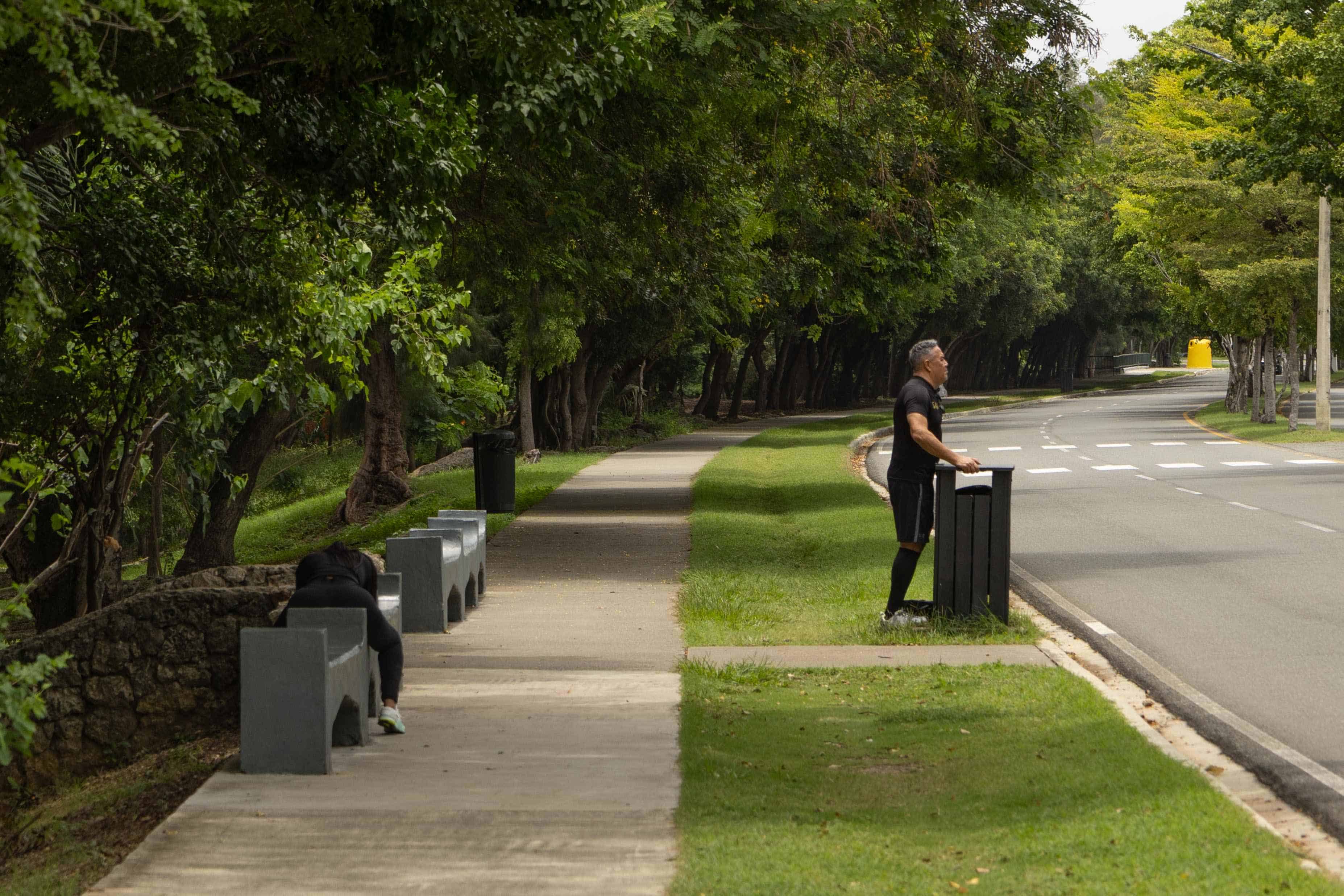 El parque es muy empleado para ejercitarse.