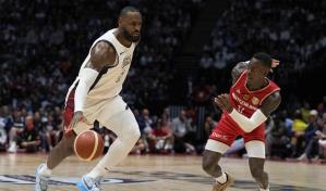 LeBron James anota los últimos 11 puntos de EE.UU. en triunfo sobre Alemania