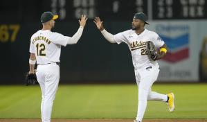 Hogan Harris y tres relevistas de Atl&eacute;ticos se combinan para blanquear 4-0 a Astros