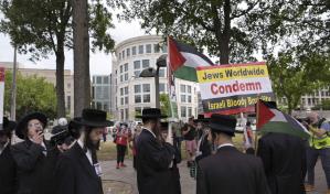 Policía del Capitolio de EE. UU. arroja gas lacrimógeno a manifestantes contra la guerra en Gaza