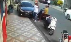 Momento en que matan a tiros a un hombre en San Pedro de Macor&iacute;s