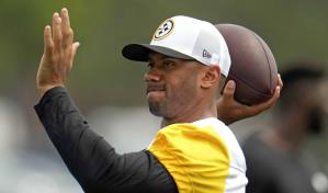 Russell Wilson, marginado de 1ras 2 prácticas de Steelers por problema en pantorrilla