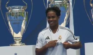 El brasileño Endrick es presentado como nuevo futbolista del Real Madrid