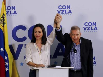 Corina Machado dice que 73 % de actas dan la victoria a Urrutia